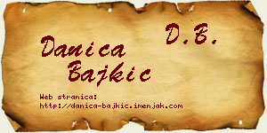 Danica Bajkić vizit kartica